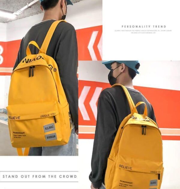 Girls 17 Inches Backpack yellow - Image 2