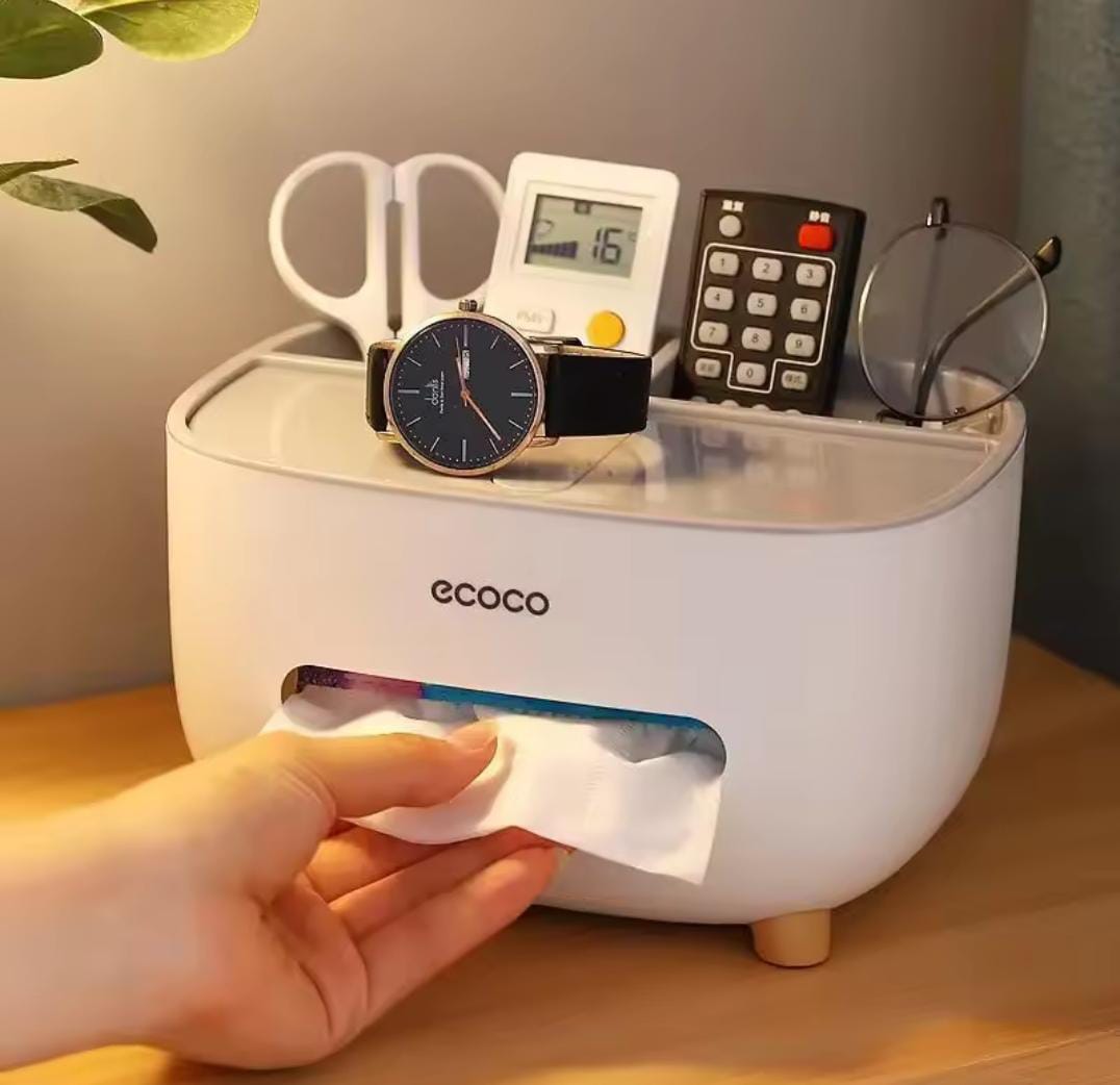 Household Napkin Tissue Box, Multifunctional Storage Remote Holder