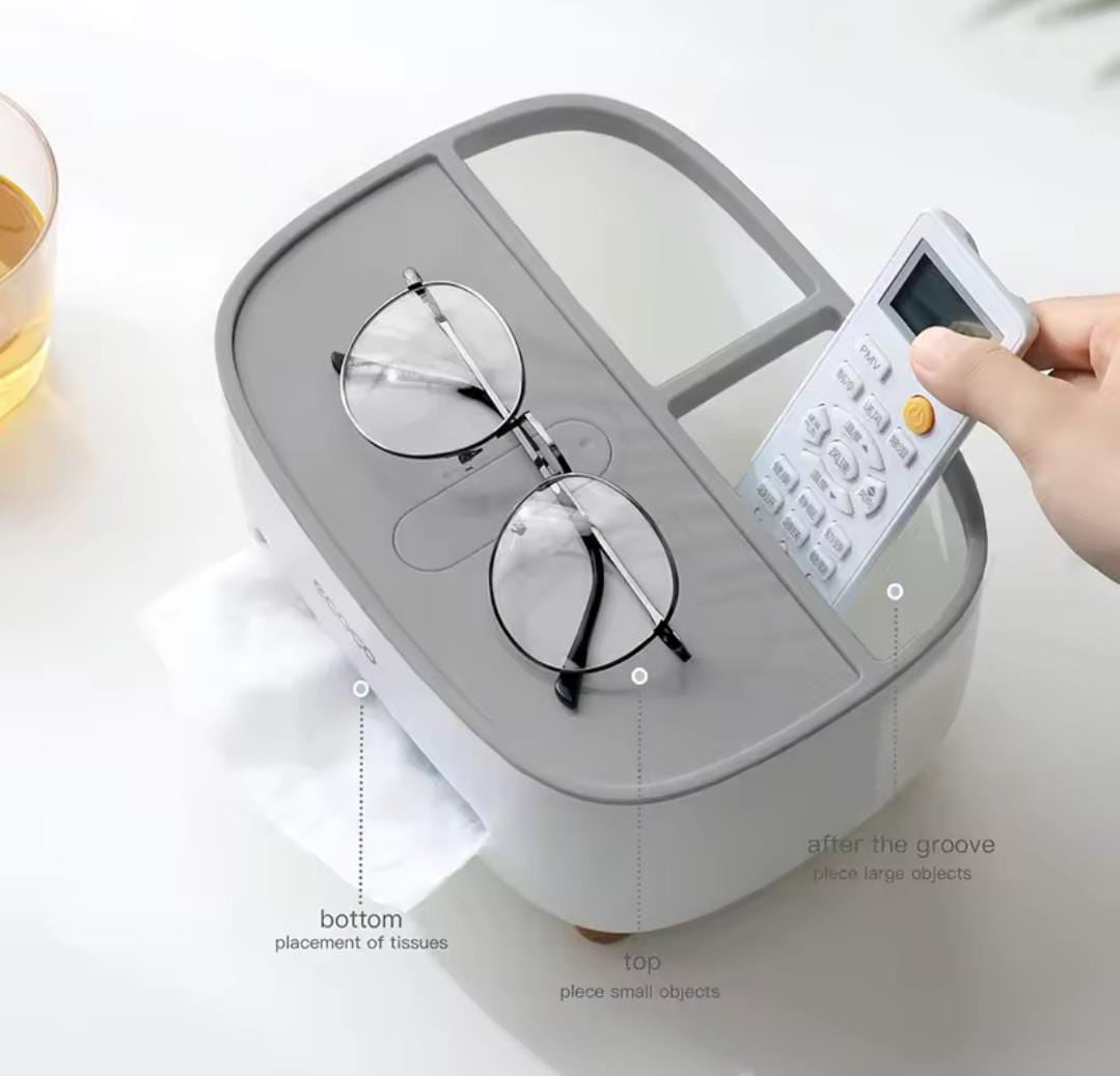 Household Napkin Tissue Box, Multifunctional Storage Remote Holder - Image 4