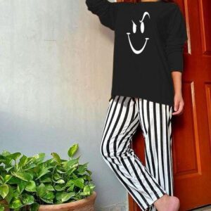 2 Pcs Printed Half Sleeves Ladies Sleep Wear